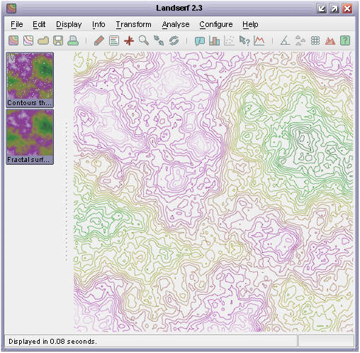 Fractal surface and contour output from Fractal